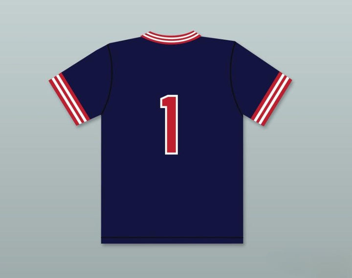 Custom Any Name Number ERNEST 'HAPPY' TALBOT 1 PIONEERS AWAY BASEBALL JERSEY HARDBALL SITCOM Top Stitched S-6XL