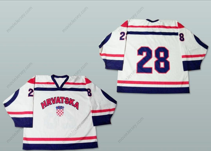 Custom Any Name Number Croatia National Team Hockey Jersey Stitched Top Stitched S-6XL