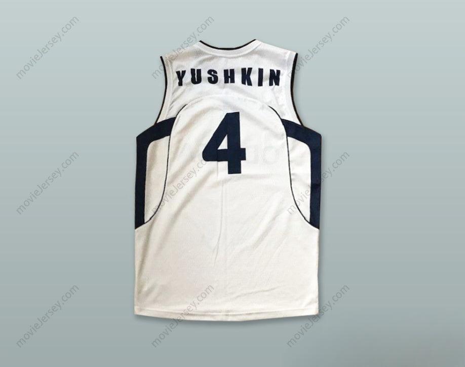 CUSTOM ANY Name Number YUSHKIN 4 BC ODESSA UKRAINE WHITE BASKETBALL JERSEY Top Stitched S-6XL