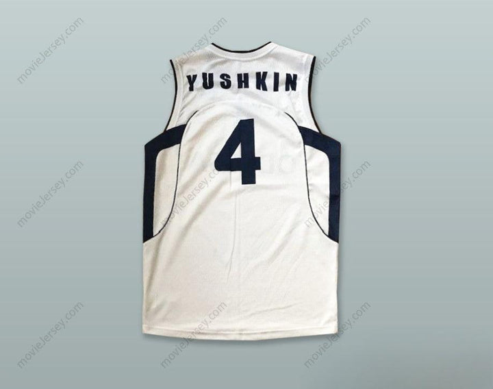CUSTOM ANY Name Number YUSHKIN 4 BC ODESSA UKRAINE WHITE BASKETBALL JERSEY Top Stitched S-6XL