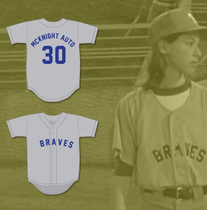 Custom Any Name Number MITCH KRAMER 30 BRAVES MCKNIGHT AUTO BASEBALL JERSEY DAZED AND CONFUSED Top Stitched S-6XL