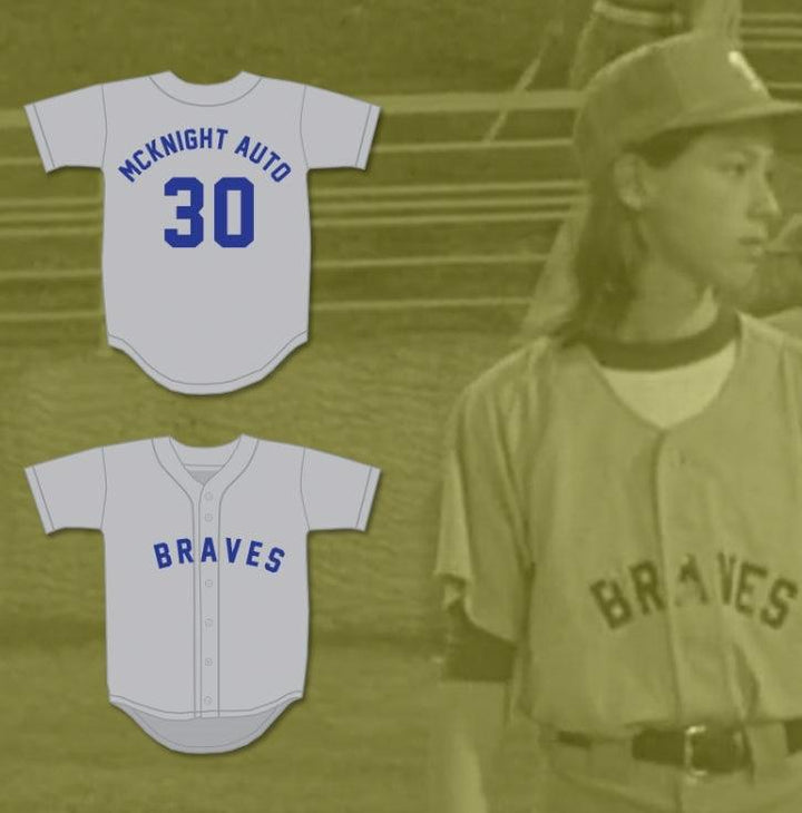 Custom Any Name Number MITCH KRAMER 30 BRAVES MCKNIGHT AUTO BASEBALL JERSEY DAZED AND CONFUSED Top Stitched S-6XL