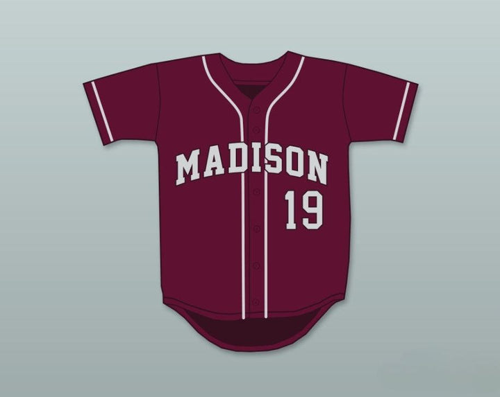 Custom Any Name Number LORENZO CAIN 19   HIGH SCHOOL COWBOYS MAROON BASEBALL JERSEY 3 Top Stitched S-6XL
