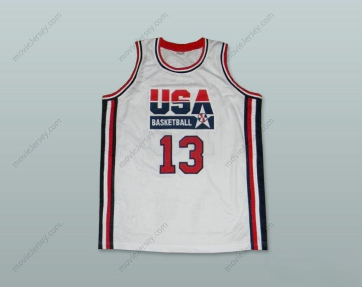 CUSTOM ANY Name Number 1992 CHRIS MULLIN 13 USA HOME BASKETBALL JERSEY Top Stitched S-6XL
