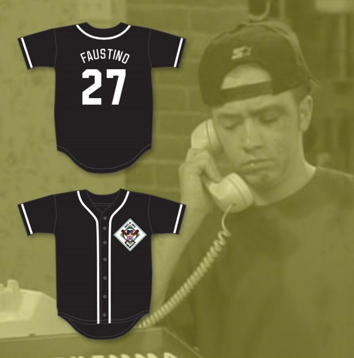 Custom Any Name Number DAVID FAUSTINO 27 AARDVARKS BASEBALL JERSEY 1ST ANNUAL ROCK N' JOCK DIAMOND DERBY Top Stitched S-6XL