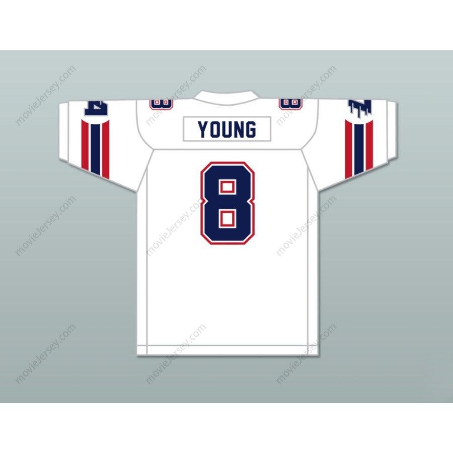 CUSTOM ANY Name Number 1985 USFL STEVE YOUNG 8 LOS ANGELES EXPRESS ROAD Football Jersey Top Stitched S-6XL