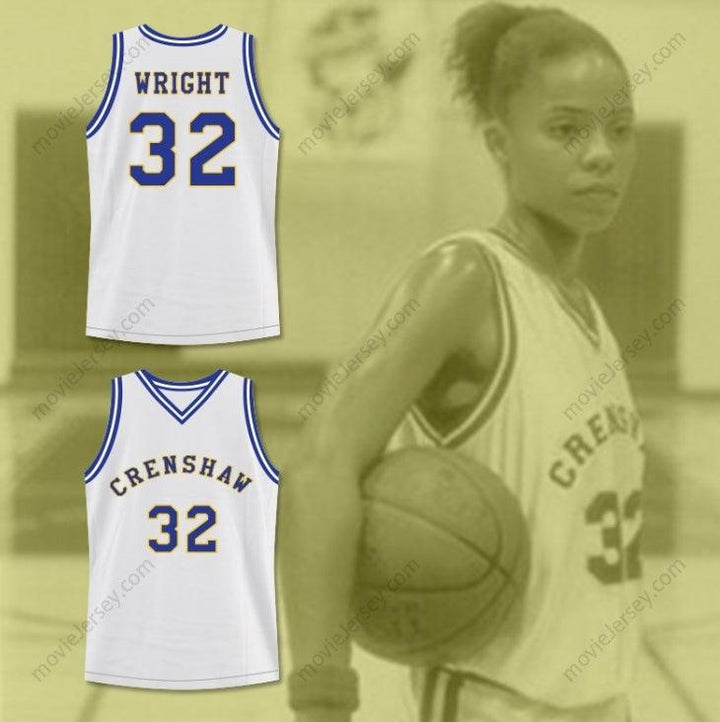 CUSTOM ANY Name Number SANAA LATHAN MONICA WRIGHT 32 CRENSHAW HIGH SCHOOL BASKETBALL JERSEY LOVE AND BASKETBALL Top Stitched S-6XL