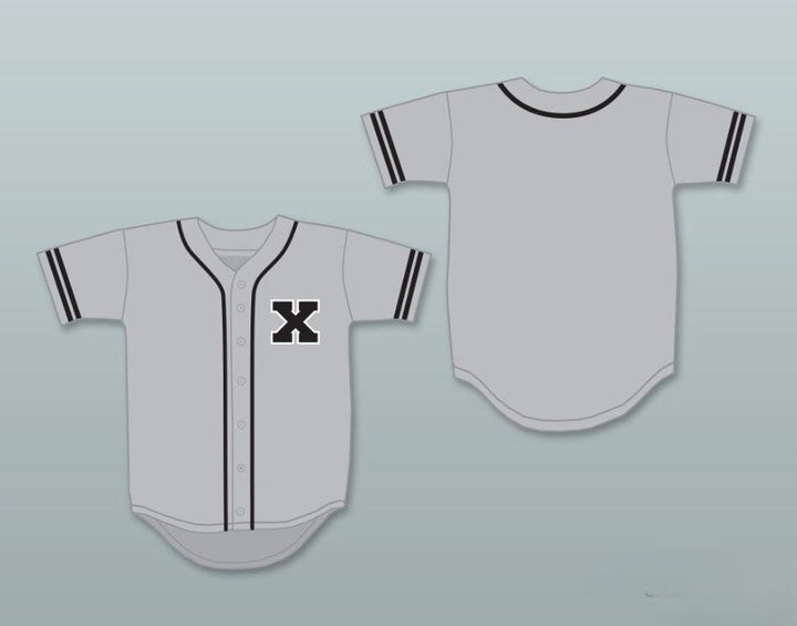 Custom Any Name Number MALCOLM X GRAY BASEBALL JERSEY Top Stitched S-6XL