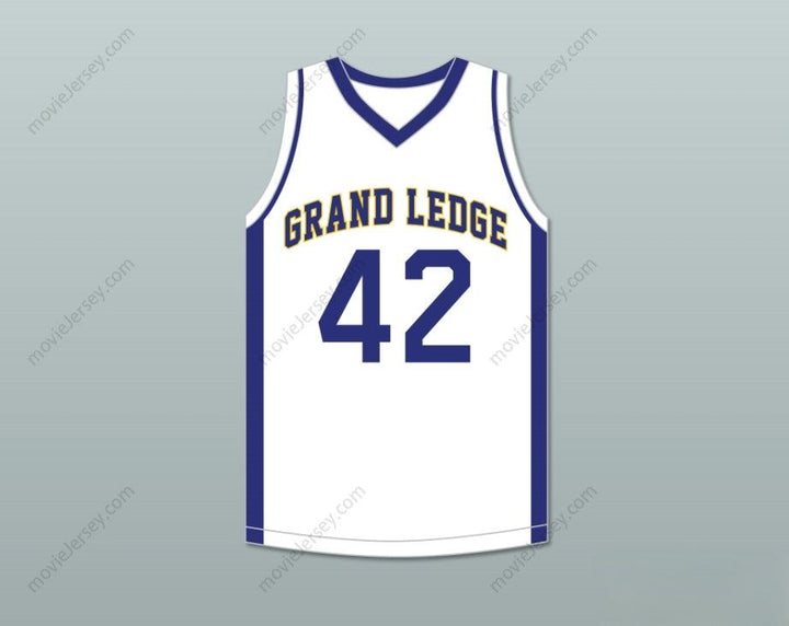 CUSTOM ANY Name Number AL HORFORD 42 GRAND LEDGE HIGH SCHOOL COMETS WHITE BASKETBALL JERSEY 3 Top Stitched S-6XL