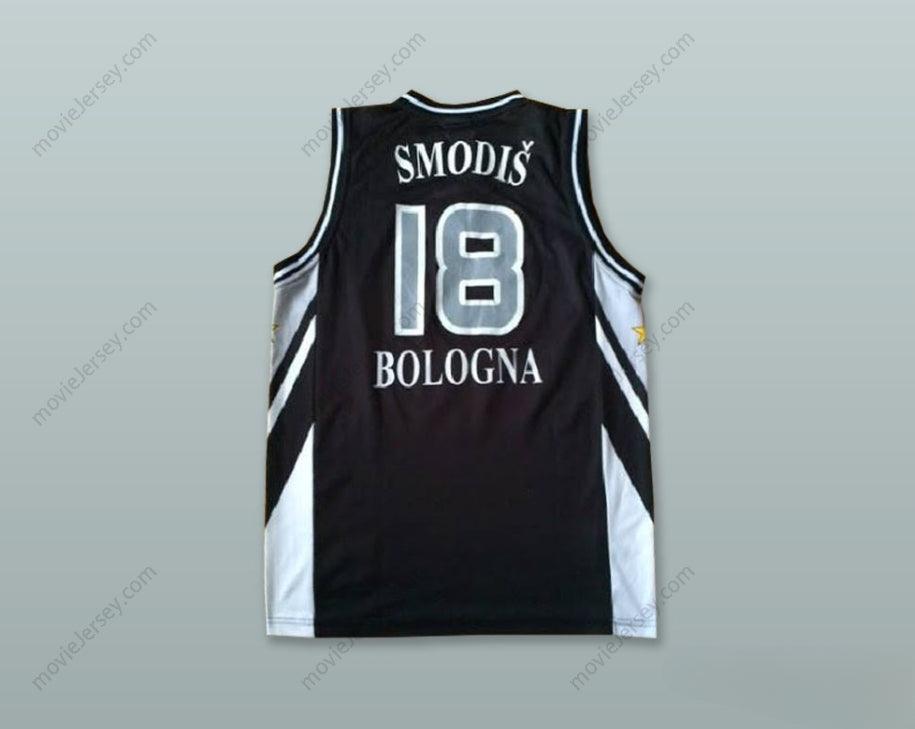 CUSTOM ANY Name Number MATJAZ SMODIS 18 VIRTUS BOLOGNA ITALY BLACK BASKETBALL JERSEY Top Stitched S-6XL