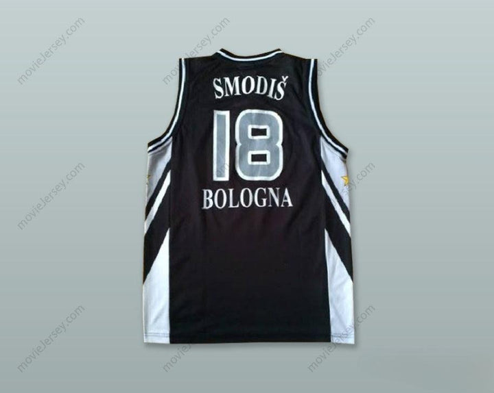 CUSTOM ANY Name Number MATJAZ SMODIS 18 VIRTUS BOLOGNA ITALY BLACK BASKETBALL JERSEY Top Stitched S-6XL
