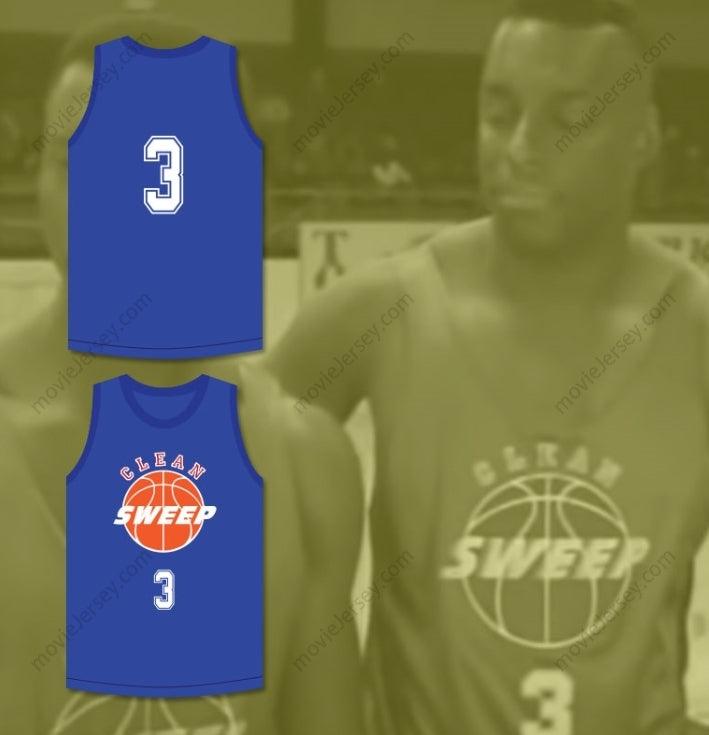 CUSTOM ANY Name Number TOMMY T. 3 CLEAN SWEEP BLUE BASKETBALL JERSEY SLAM DUNK ERNEST Top Stitched S-6XL