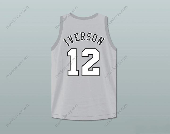 CUSTOM ANY Name Number ALLEN IVERSON 12 ABERDEEN ELEMENTARY SCHOOL BASKETBALL JERSEY Top Stitched S-6XL
