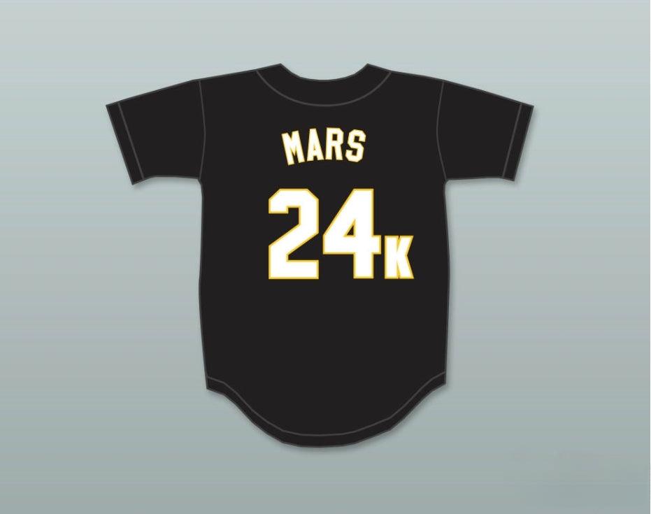 Custom Any Name Number MARS 24K HOOLIGANS BLACK BASEBALL JERSEY Top Stitched S-6XL