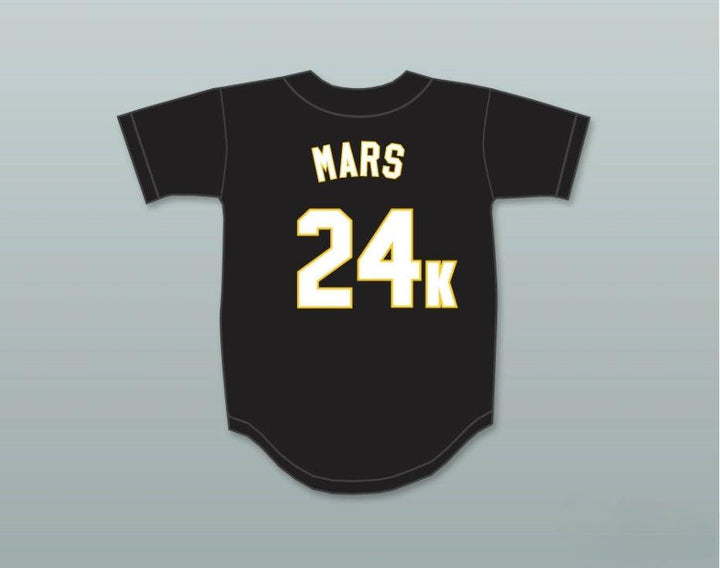 Custom Any Name Number MARS 24K HOOLIGANS BLACK BASEBALL JERSEY Top Stitched S-6XL