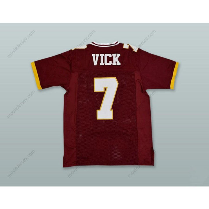 CUSTOM ANY Name Number MICHAEL VICK 7 WARWICK HIGH SCHOOL RAIDERS MAROON Football Jersey Top Stitched S-6XL