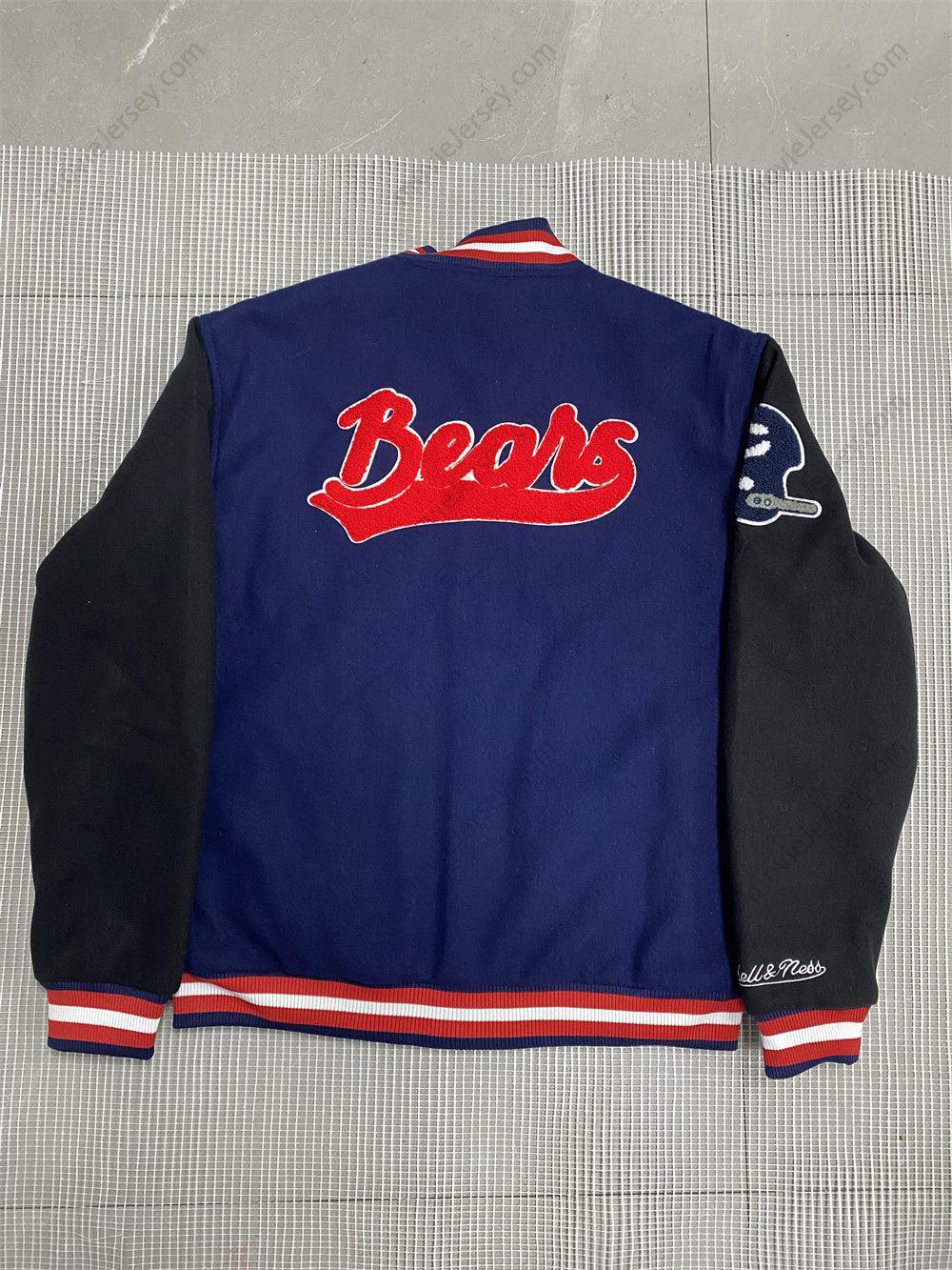 Men’s Black Chicago Bears Team Legacy Full-Snap Varsity Jacket