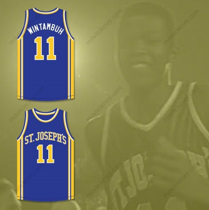 CUSTOM ANY Name Number SALEH WINTAMBUH 11 ST JOSEPH'S BASKETBALL JERSEY THE AIR UP THERE Top Stitched S-6XL