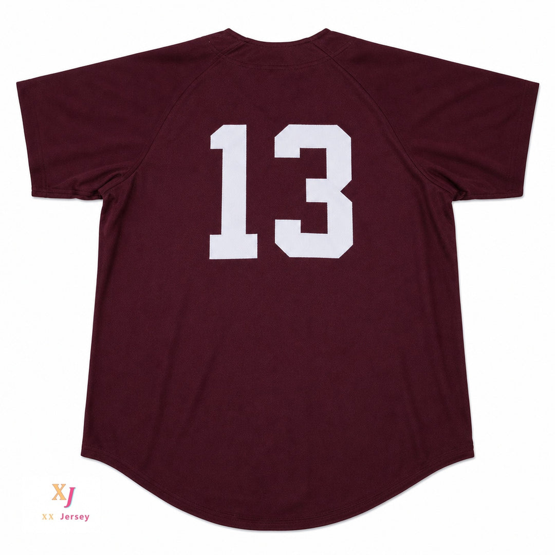 Custom Any Name Number DEREK JETER CENTRAL HIGH SCHOOL MAROON GIANTS BASEBALL JERSEY Top Stitched S-6XL