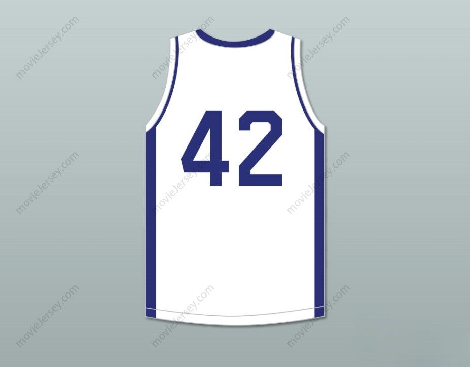 CUSTOM ANY Name Number AL HORFORD 42 GRAND LEDGE HIGH SCHOOL COMETS WHITE BASKETBALL JERSEY 3 Top Stitched S-6XL