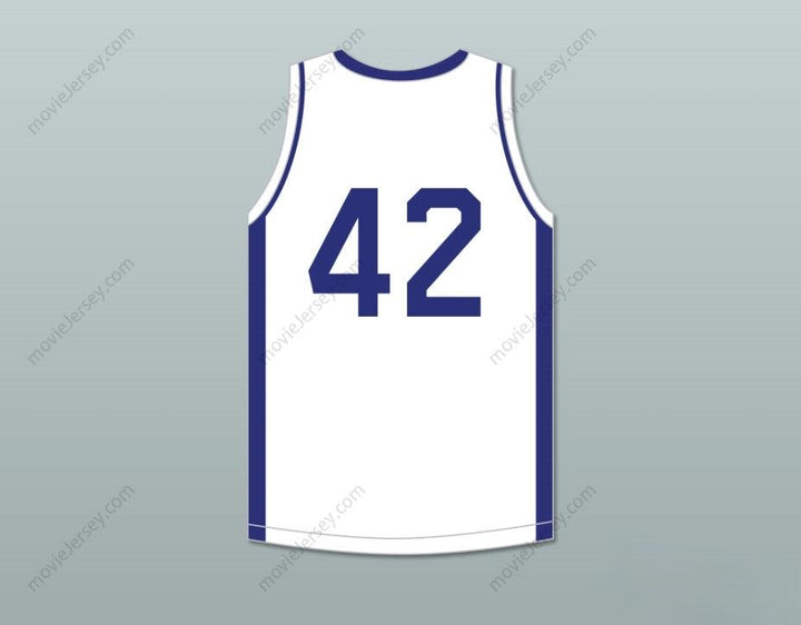 CUSTOM ANY Name Number AL HORFORD 42 GRAND LEDGE HIGH SCHOOL COMETS WHITE BASKETBALL JERSEY 3 Top Stitched S-6XL
