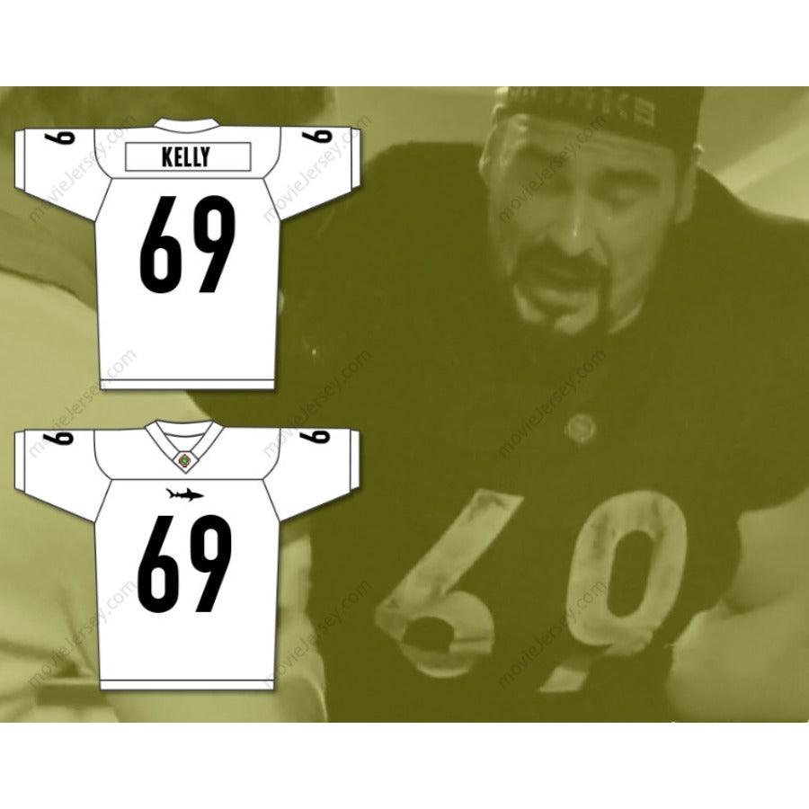 CUSTOM ANY Name Number PATRICK 'MADMAN' KELLY 69 MIAMI SHARKS WHITE TRIM FOOTBALL JERSEY ANY GIVEN SUNDAY Top Stitched S-6XL