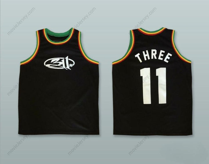 CUSTOM ANY Name Number 311 THREE 11 BLACK BASKETBALL JERSEY Top Stitched S-6XL