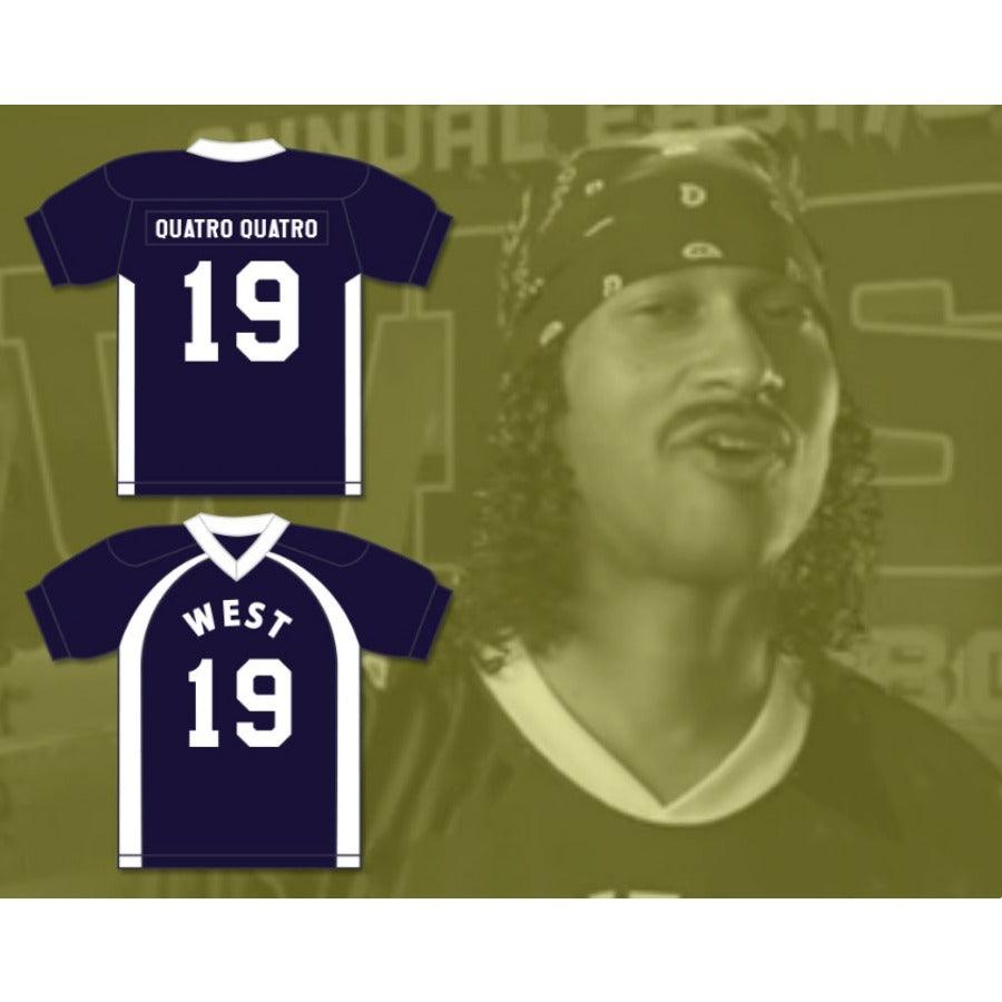 CUSTOM ANY Name Number QUATRO QUATRO 19 WEST FOOTBALL JERSEY KEY PEELE Top Stitched S-6XL