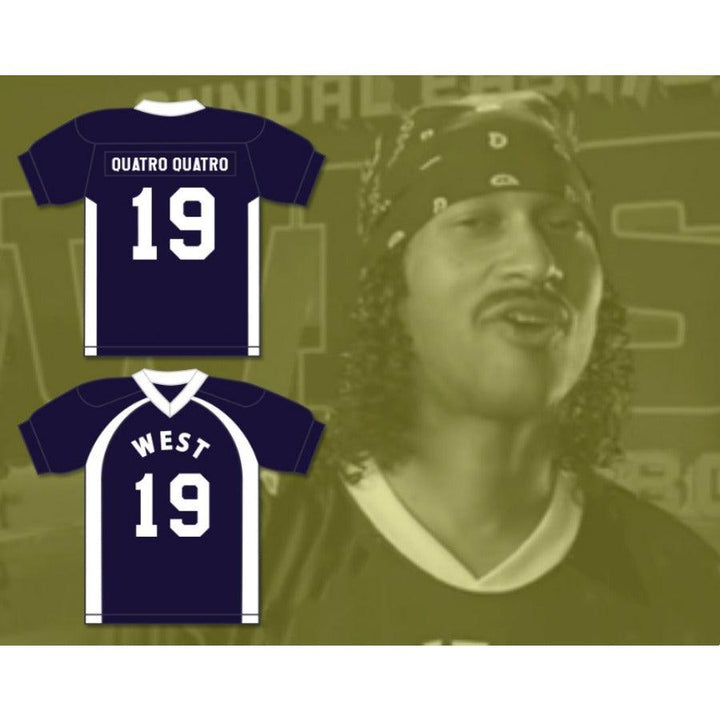 CUSTOM ANY Name Number QUATRO QUATRO 19 WEST FOOTBALL JERSEY KEY PEELE Top Stitched S-6XL