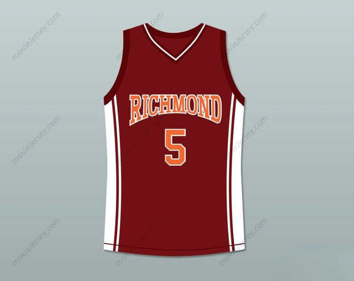 CUSTOM ANY Name Number CHANNING TATUM JASON LYLE 5 RICHMOND OILERS HOME BASKETBALL JERSEY COACH CARTER Top Stitched S-6XL