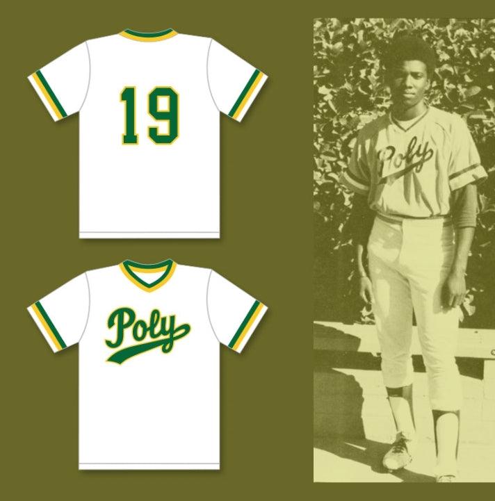 Custom Any Name Number TONY GWYNN 19   POLYTECHNIC HIGH SCHOOL JACKRABBITS WHITE BASEBALL JERSEY 1 Top Stitched S-6XL