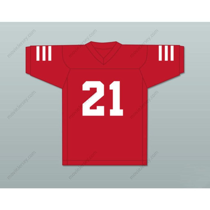 CUSTOM ANY Name Number JULIAN EDELMAN 21 REDWOOD CITY  RED FOOTBALL JERSEY Top Stitched S-6XL