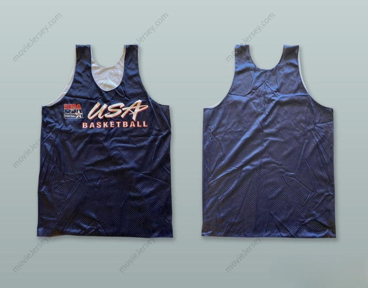 CUSTOM ANY Name Number USA BASKETBALL NAVY BLUE BASKETBALL JERSEY Top Stitched S-6XL