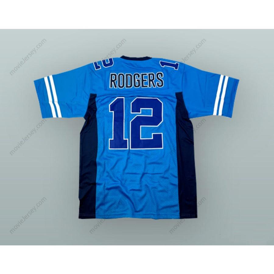 CUSTOM ANY Name Number AARON RODGERS 12 PLEASANT VALLEY HIGH SCHOOL VIKINGS BLUE FOOTBALL JERSEY Top Stitched S-6XL
