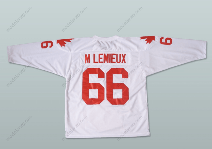 Custom Any Name Number Mario Lemieux 66 Canada Cup Hockey Jersey White Top Stitched S-6XL