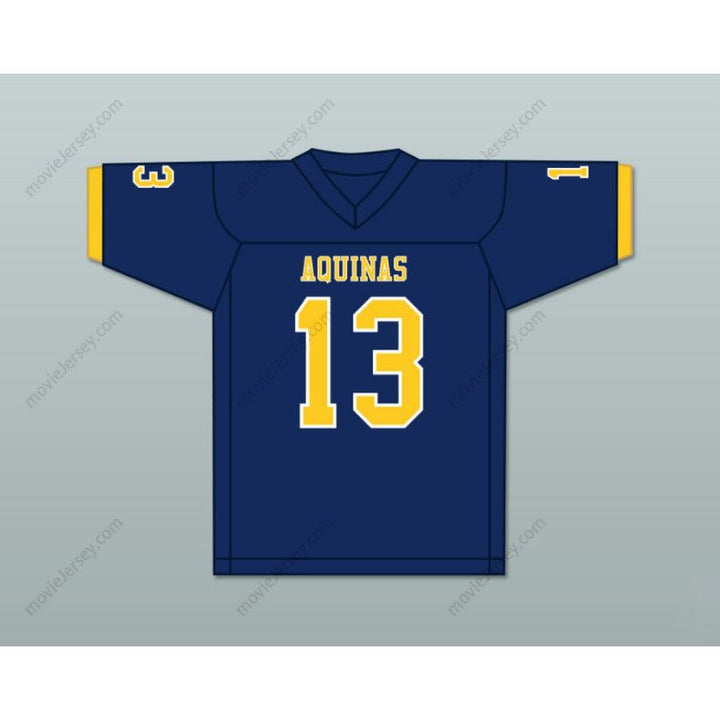 CUSTOM ANY Name Number ASANTE SAMUEL JR. 13   AQUINAS HIGH SCHOOL RAIDERS Top Stitched S-6XL