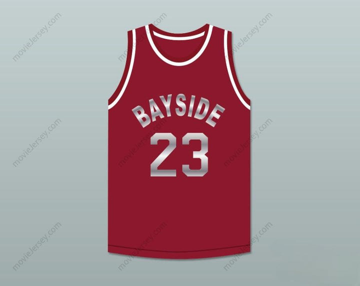 CUSTOM ANY Name Number SAVED BY THE BELL AC SLATER 23 BAYSIDE TIGERS BASKETBALL JERSEY MAROON Top Stitched S-6XL