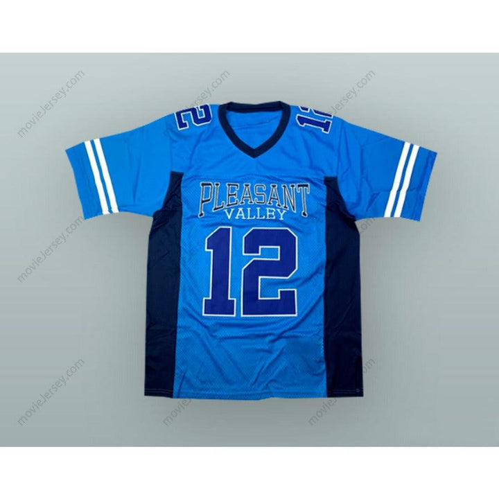 CUSTOM ANY Name Number AARON RODGERS 12 PLEASANT VALLEY HIGH SCHOOL VIKINGS BLUE FOOTBALL JERSEY Top Stitched S-6XL