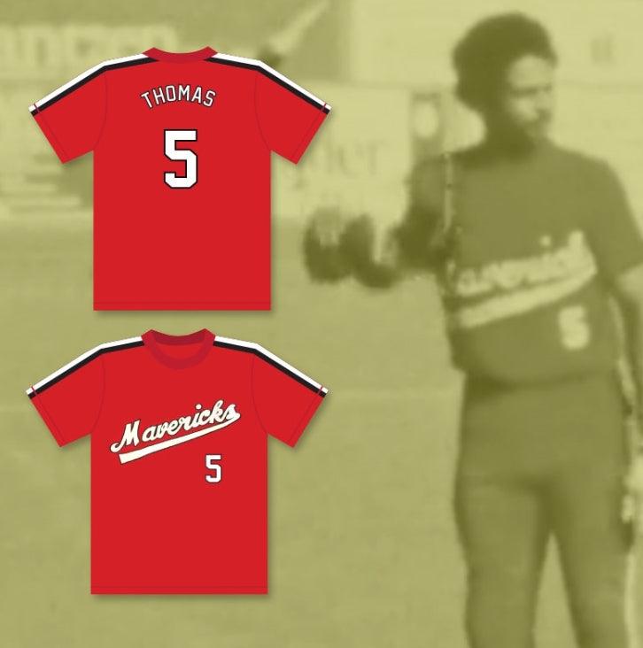 Custom Any Name Number REGGIE THOMAS 5   RED BASEBALL JERSEY THE BATTERED BASTARDS OF BASEBALL Top Stitched S-6XL