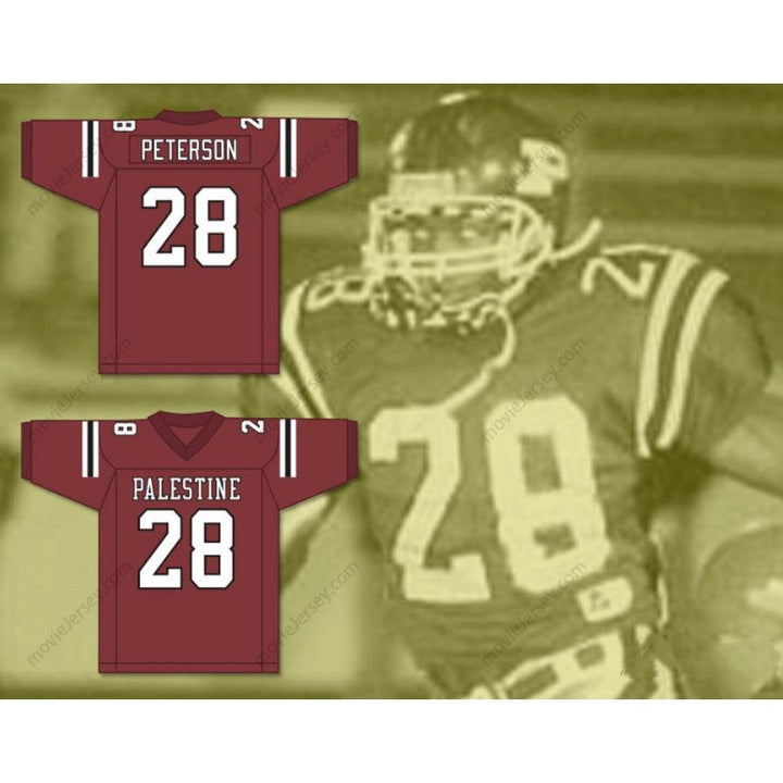 CUSTOM ANY Name Number ADRIAN PETERSON 28 PALESTINE HIGH SCHOOL WILDCATS Football Jersey Top Stitched S-6XL