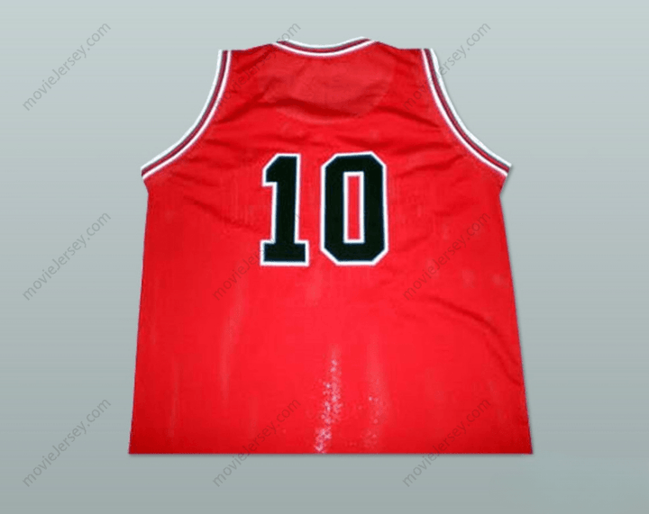 CUSTOM ANY Name Number SLAM DUNK SHOHOKU AWAY BASKETBALL JERSEY 10 SAKURAGI HANAMICHI MANGA Top Stitched S-6XL