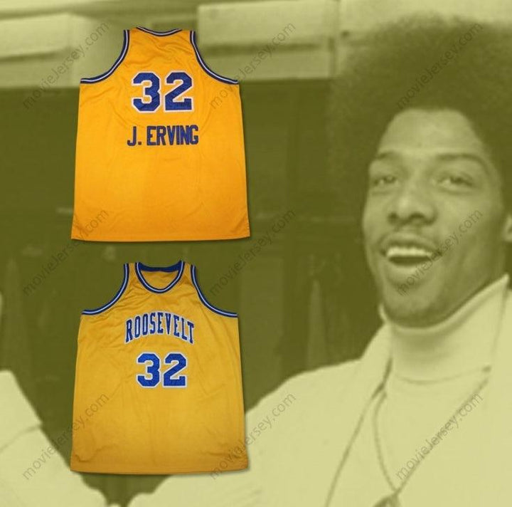 CUSTOM ANY Name Number JULIUS ERVING 32 ROOSEVELT HIGH SCHOOL BASKETBALL JERSEY Top Stitched S-6XL