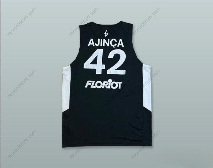 CUSTOM ANY Name Number ALEXIS AJINCA 42 FRANCE BLACK BASKETBALL JERSEY Top Stitched S-6XL