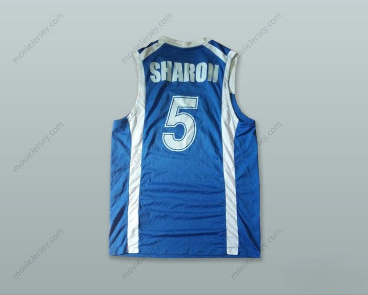 CUSTOM ANY Name Number NAOR SHARON 5 ISRAEL BLUE BASKETBALL JERSEY Top Stitched S-6XL