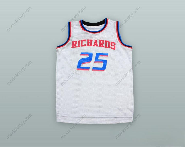 CUSTOM ANY Name Number DWYANE WADE 25 RICHARDS HIGH SCHOOL BULLDOGS WHITE ALTERNATE BASKETBALL JERSEY Top Stitched S-6XL