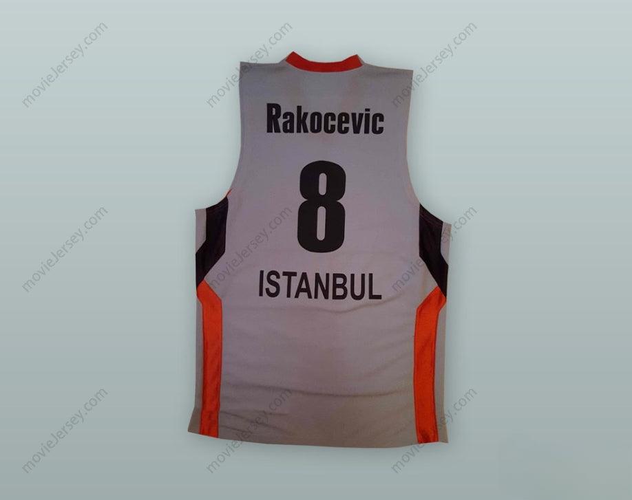 CUSTOM ANY Name Number IGOR RAKOCEVIC 8 EFES PILSEN GRAY BASKETBALL JERSEY Top Stitched S-6XL