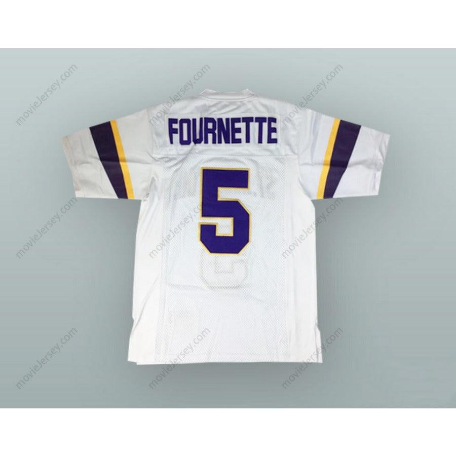 CUSTOM ANY Name Number LEONARD FOURNETTE 5 ST. AUGUSTINE HIGH SCHOOL PURPLE KNIGHTS WHITE FOOTBALL JERSEY Top Stitched S-6XL