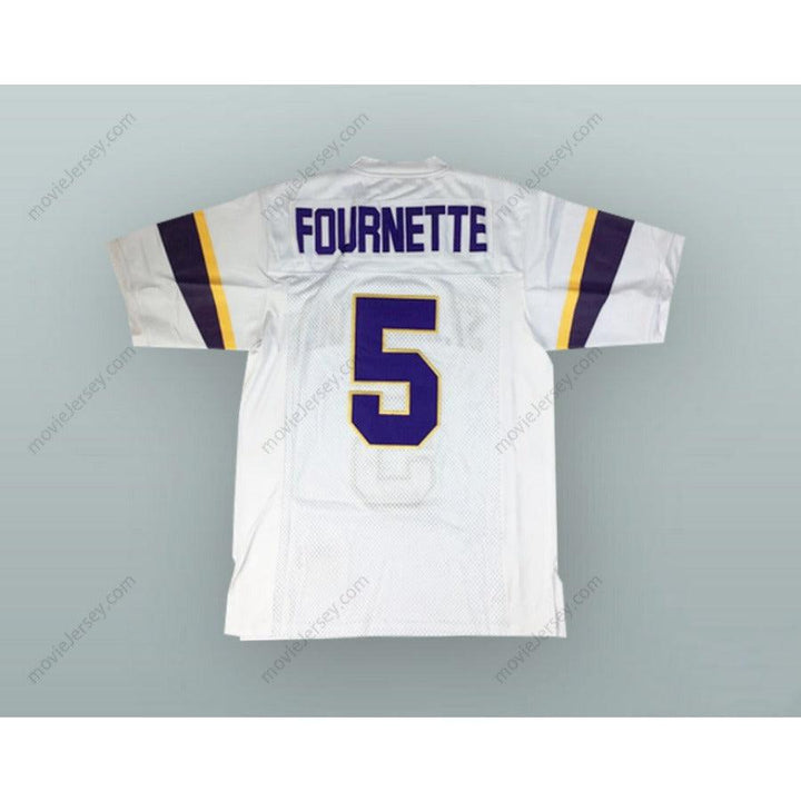 CUSTOM ANY Name Number LEONARD FOURNETTE 5 ST. AUGUSTINE HIGH SCHOOL PURPLE KNIGHTS WHITE FOOTBALL JERSEY Top Stitched S-6XL