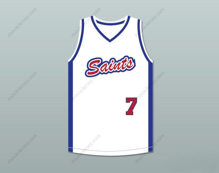 CUSTOM ANY Name Number CARL JOHNSON 7 LOS SANTOS SAINTS WHITE BASKETBALL JERSEY Top Stitched S-6XL