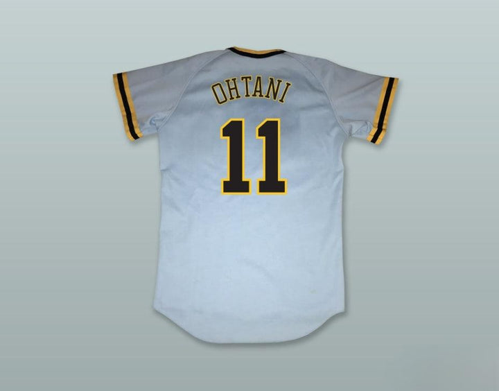 Custom Any Name Number SHOHEI OTANI 11 HOKKAIDO NIPPON-HAM FIGHTERS LIGHT BLUE PULLOVER BASEBALL JERSEY Top Stitched S-6XL